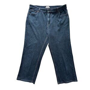 LL Bean Size 14 Reg‎ Womens High Rise Classic Fit Straight Leg Blue Denim Jeans